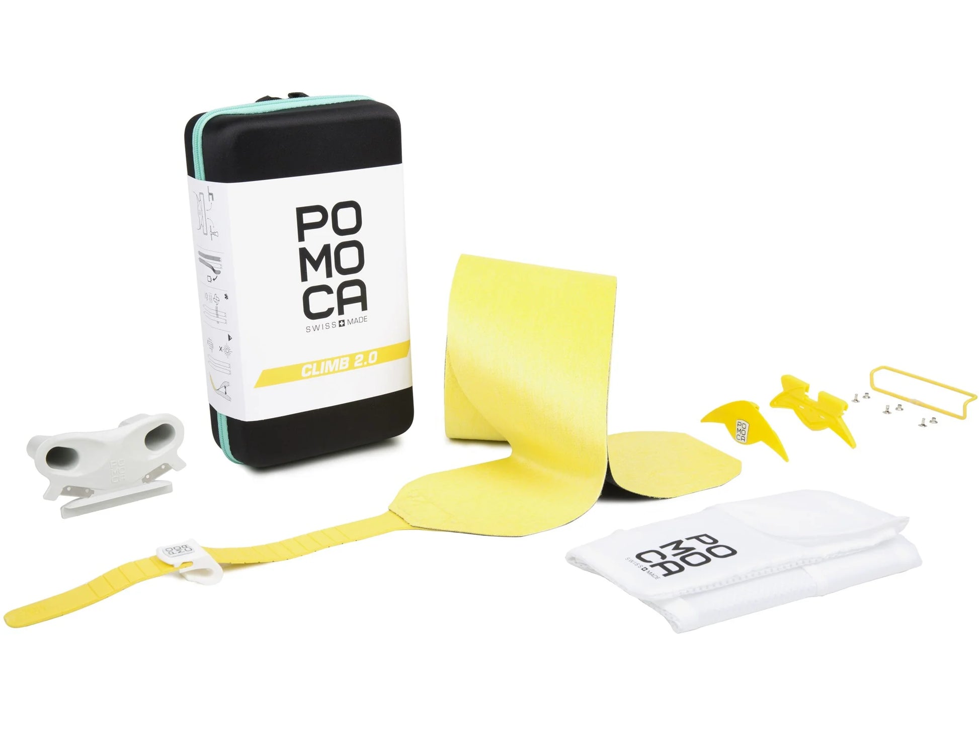 Pomoca Climb 2.0 Back Fix 120mm CF V2 Climbing Skins - Yellow