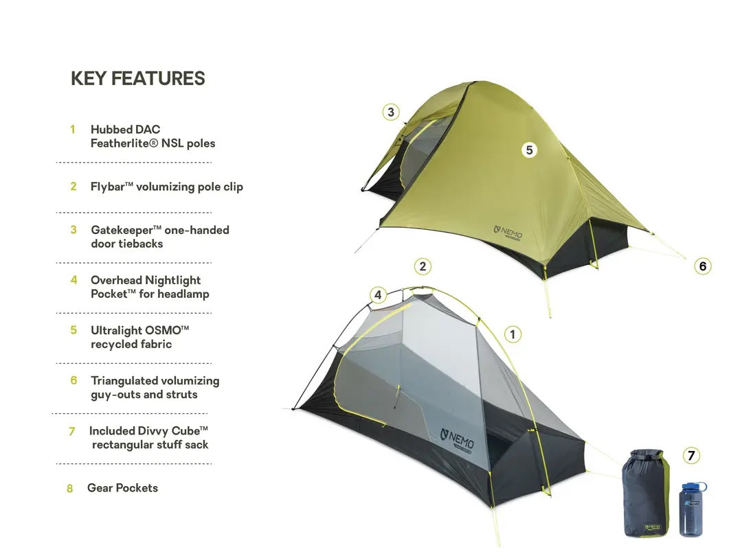 Hornet OSMO Ultralight Backpacking Tent - 1 Person