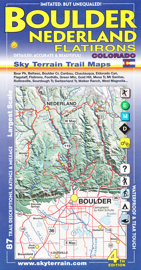 Sky Terrain Maps Boulder/nederland 4th Edition 1