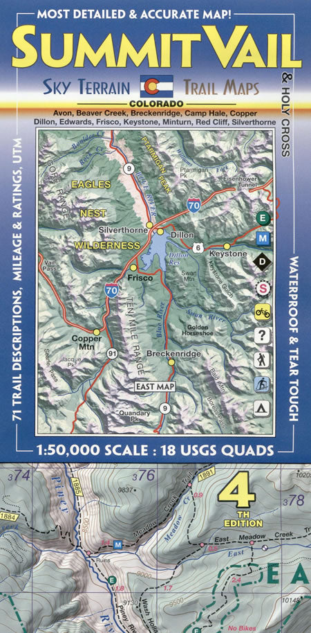 Sky Terrain Maps Summit, Vail & Holy Cross - 4th Edition 1