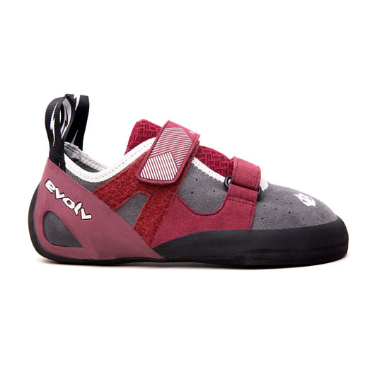 Evolv Elektra Climbing Shoe Grey/Merlot