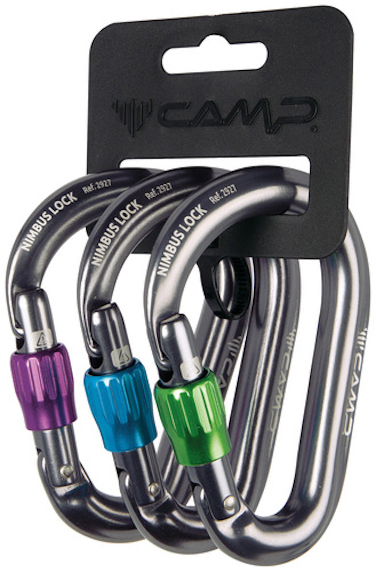 Camp-usa Nimbus Lock Screwgate Carabiner 3-pack 1