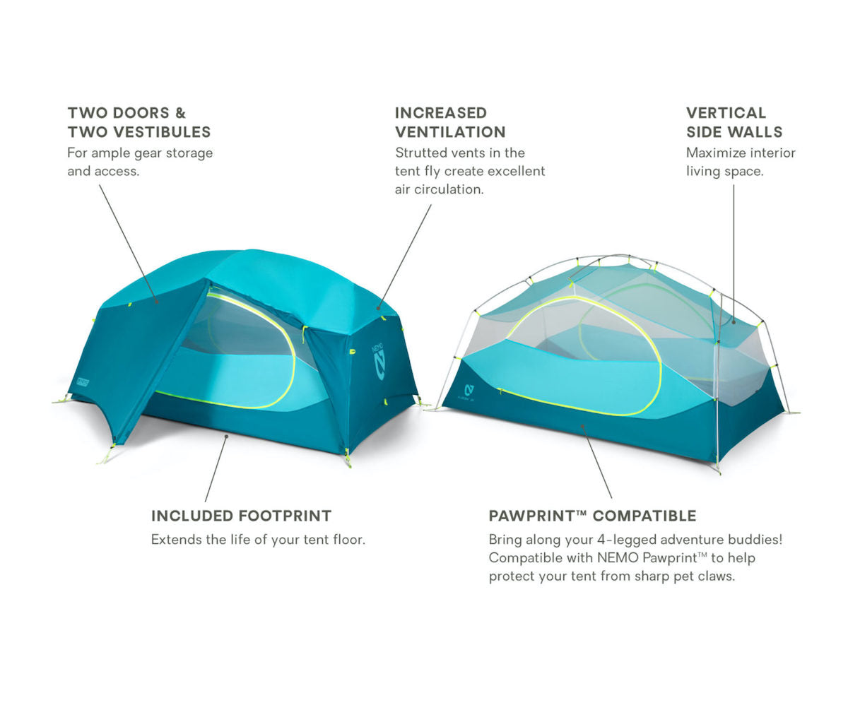 nemo aurora 2-person tent Nemo Equipment Aurora 2-Person Tent w/ Footprint