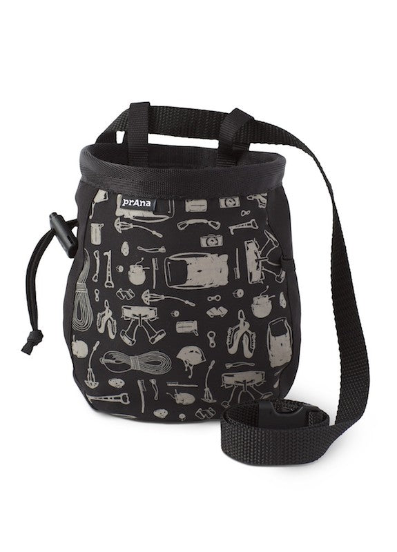 Prana Graphic Chalkbag W/ Belt - Black 1