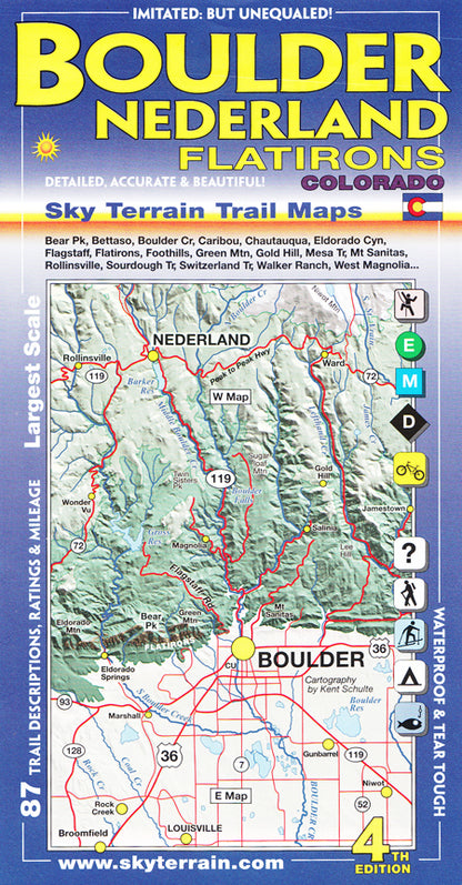 Sky Terrain Maps Boulder/nederland 4th Edition 1