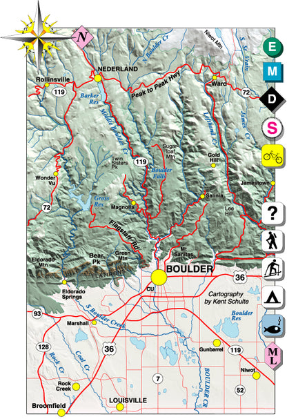 Sky Terrain Maps Boulder/nederland 4th Edition 2