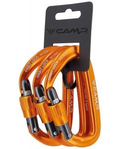 CAMP Orbit Lock Carabiner - 3-Pack - Orange