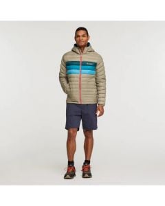 Cotopaxi Fuego Hooded Down Jacket - Men's Stone Stripes