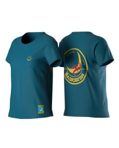 La Sportiva Climbing On Moon T-Shirt - Women's - Turchese/Giallo