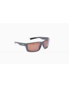 Optic Nerve Biggerton Sunglasses - Matte Grey w/ Polarized Brown Lens / Silver Mirror