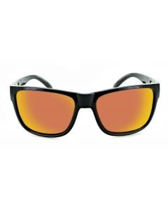 Optic Nerve Kingfish Sunglasses - Black w/ Polarized Smoke Lens/Red Mirror