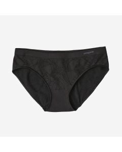 Patagonia Barely Hipster Underwear - Women's - Valley Flora Jacquard: Black