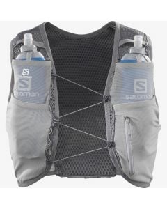Salomon Active Skin 8 Running Vest with Flasks - Unisex - Wrought Iron/Sedona Sage