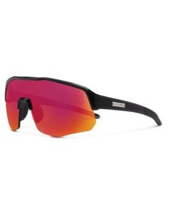 Suncloud Cadence Sunglasses - Black + Polarized Red Mirror Lens