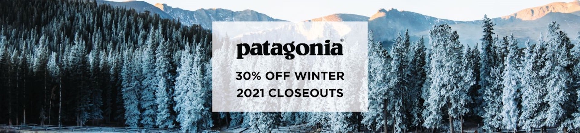 30% Off Patagonia Winter 2021 Closeouts